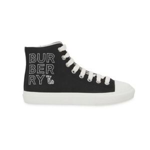 Burberry Kid's Mini Larkhall High-Top Sneakers Black EU 32/US 1